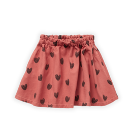 Sproet & Sprout Sproet & Sprout Paperbag Skirt Heart print Faded Rose