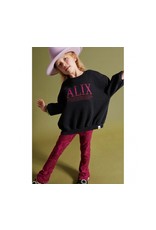 Alix the Label Alix The Label Kids Knitted Graphic dragon Flared Pants Light Bordeaux