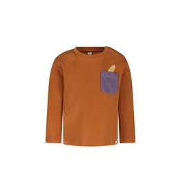 The New Chapter The New Chapter T-shirt with patched pocket Tawny Brown
