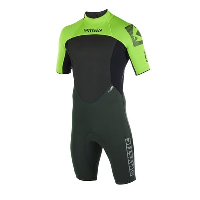 Mystic Mystic Brand Shorty 3/2mm Bzip Flatlock Teal Mystic Brand Shorty 3/2mm Bzip Flatlock Teal