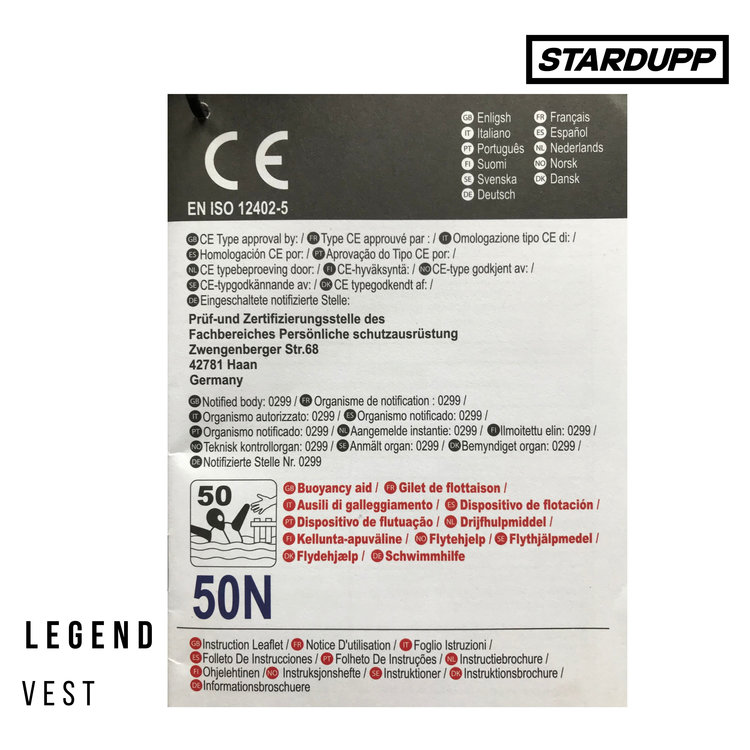 Stardupp Stardupp Legend Vest Volwassene Zwart