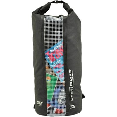 Overboard Backpack drytube with window 60L zwart