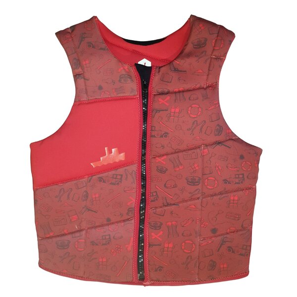 Pull Pull Scallywag Red Front-Zip impact vest