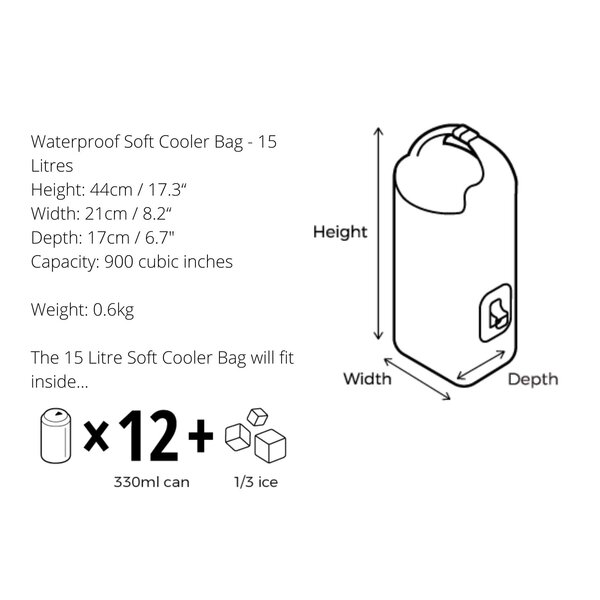 Overboard Overboard Waterdichte Cooler Bag 15 Liter Aqua