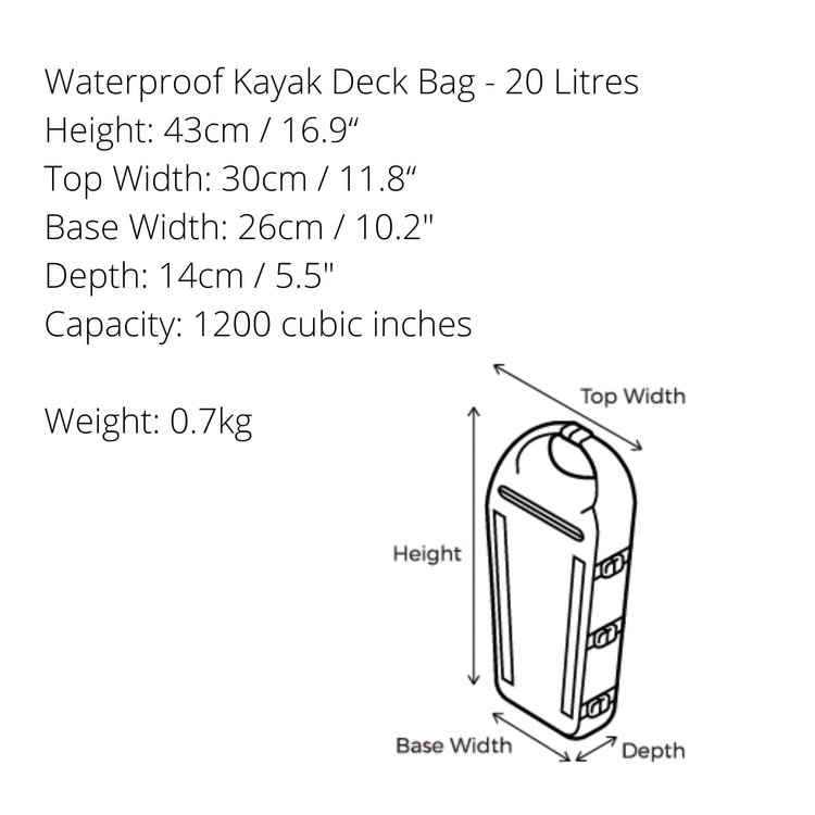 Overboard Overboard 20 liter SUP / KAYAK DECK tas