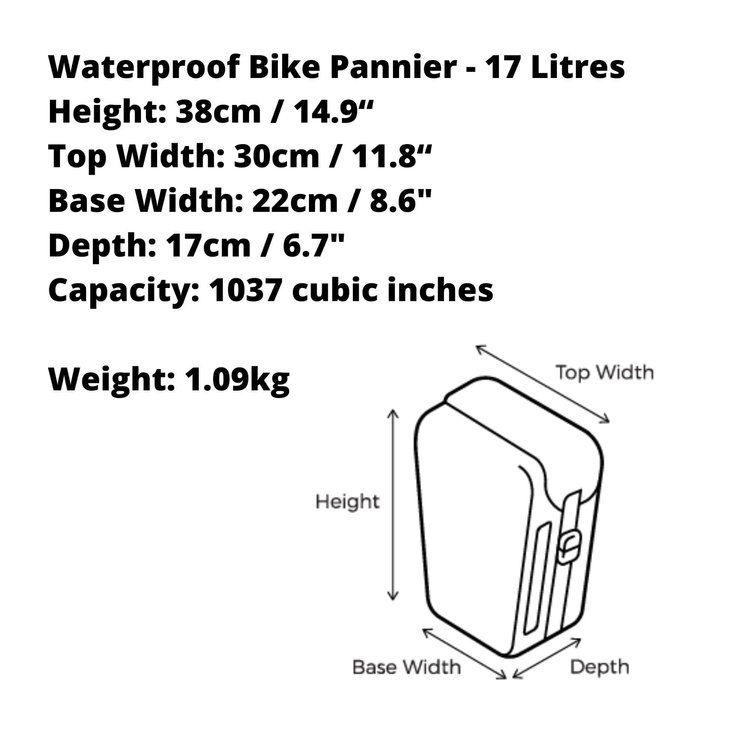 Overboard Overboard CLASSIC pannier waterdichte fietstas 17 liter Geel