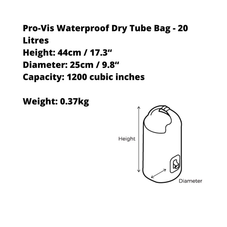 Overboard Overboard PRO-VIS DRY TUBE 20 liter Yellow