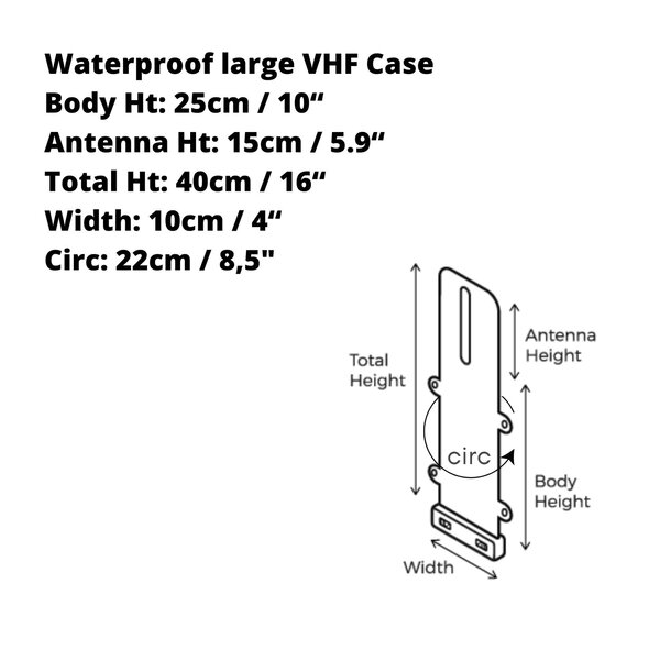 Overboard Overboard case VHF large Zwart
