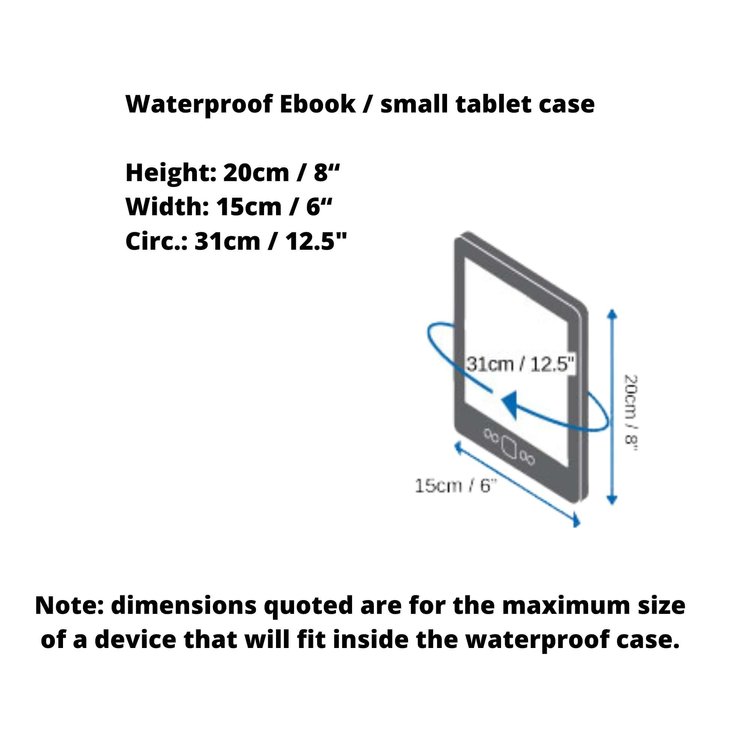 Overboard Overboard  Waterproof Ebook / Small Tablet case Black