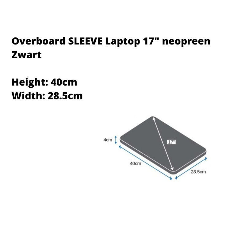 Overboard Overboard SLEEVE Laptop 17" neoprene Black