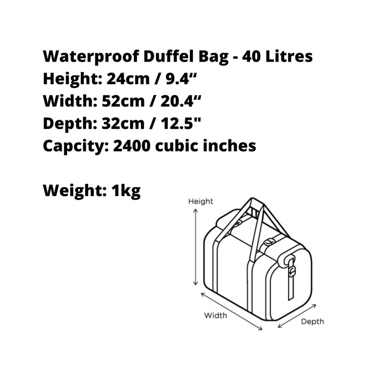Overboard Waterproof Roll top duffel bag 40 liter Blue