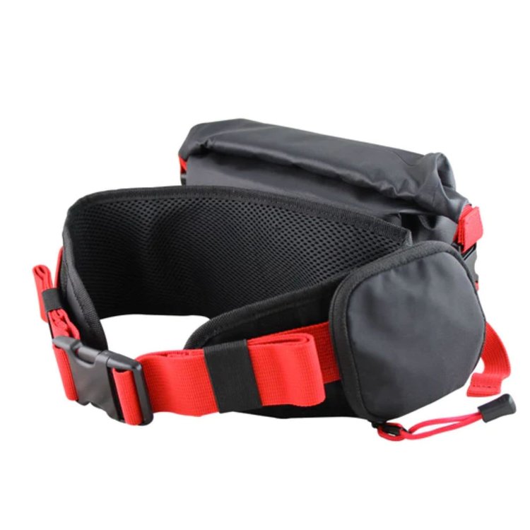 Overboard Overboard PRO-LIGHT waist pack 2 liter zwart/rood