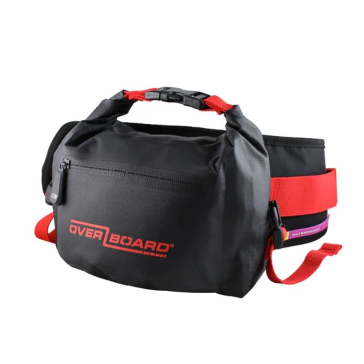 Overboard Overboard PRO-LIGHT waist pack 2 liter zwart/rood