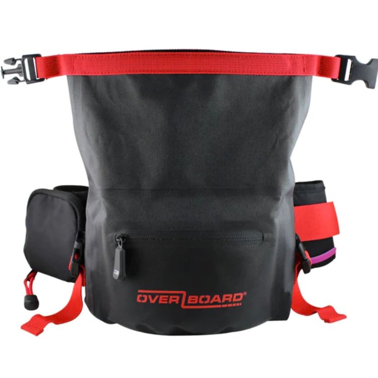 Overboard Overboard PRO-LIGHT waist pack 2 liter zwart/rood