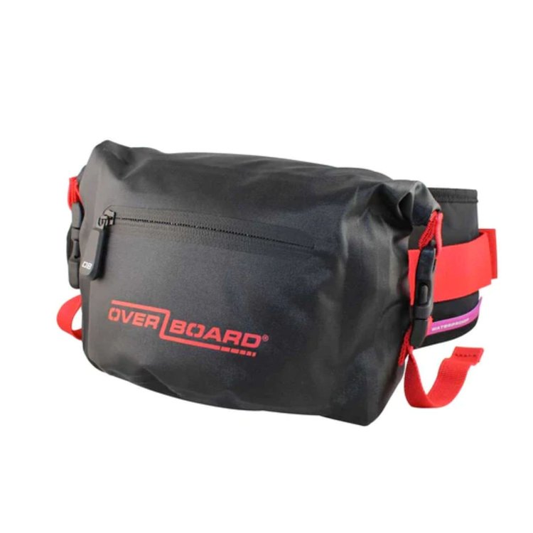 Overboard Overboard PRO-LIGHT waist pack 2 liter zwart/rood