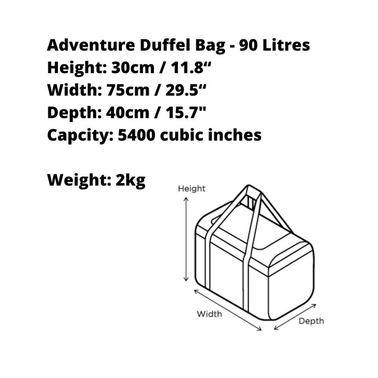 Overboard Overboard ADVENTURE duffel bag 90 liter Grey