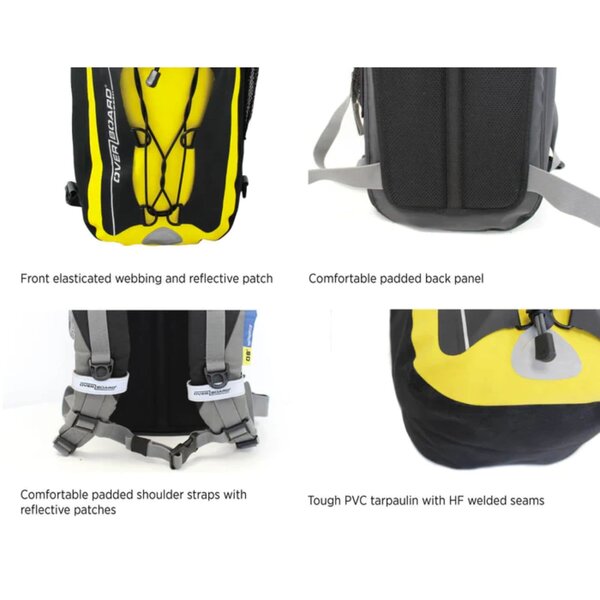 Overboard Overboard premium rugtas 20 liter geel