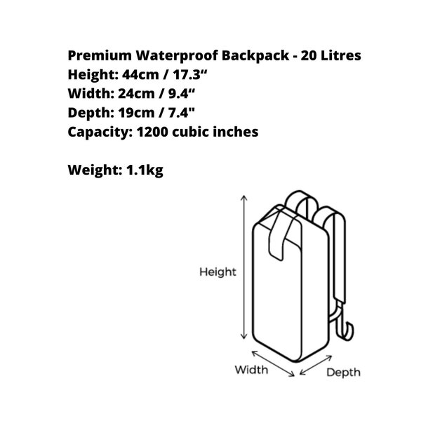 Overboard Overboard premium rugtas 20 liter geel