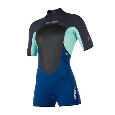 Mystic Mystic Brand Shorty 3/2mm Bzip Women Navy Mystic Brand Shorty 3/2mm Bzip Women Navy