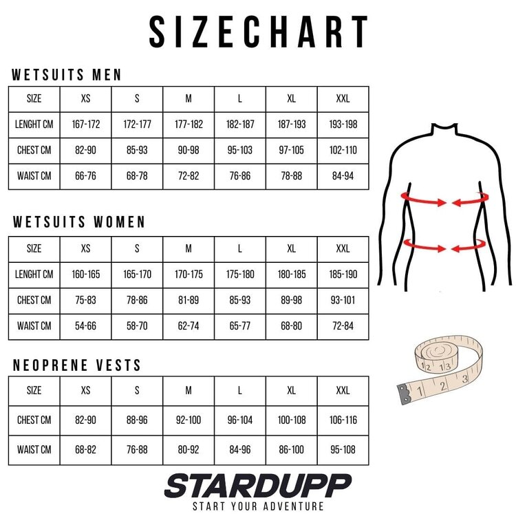 Stardupp Stardupp B-Zip Flex Fullsuit 3/2mm Wetsuit men