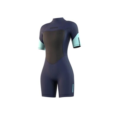 Mystic Mystic Brand Shorty 3/2mm Bzip Flatlock Women Night Blue Mystic Brand Shorty 3/2mm Bzip Flatlock Women Night Blue