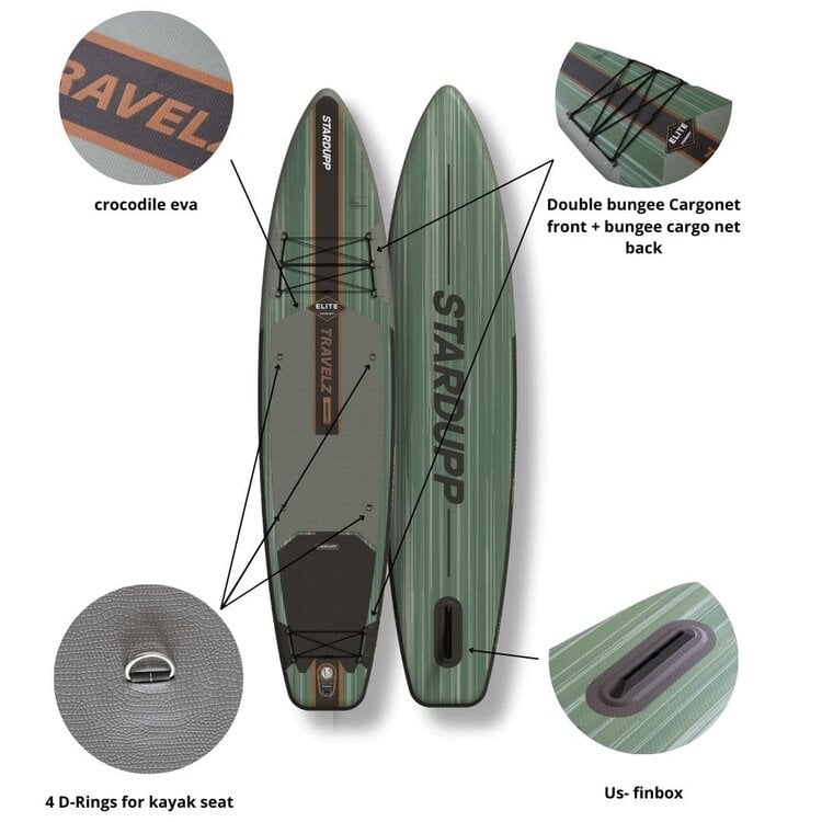 Stardupp Stardupp Travelz Elite Touring SUP 11'6 Set