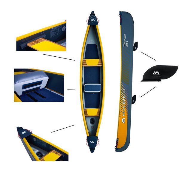 Aqua Marina Aqua Marina Tomahawk Inflatable Canoe 2/3 Persons