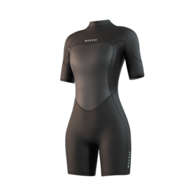 Mystic Mystic Brand Shorty 3/2mm Bzip Flatlock Women Black Mystic Brand Shorty 3/2mm Bzip Flatlock Women Black