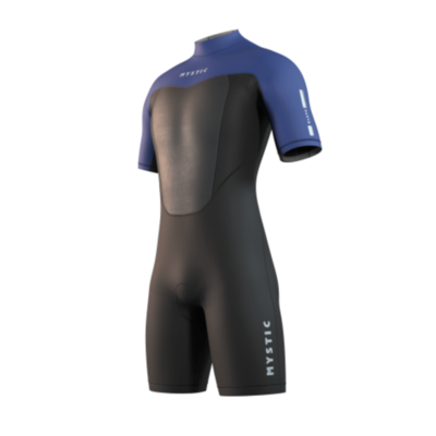 Mystic Brand Shorty 3/2mm Bzip Flatlock Black and Blue