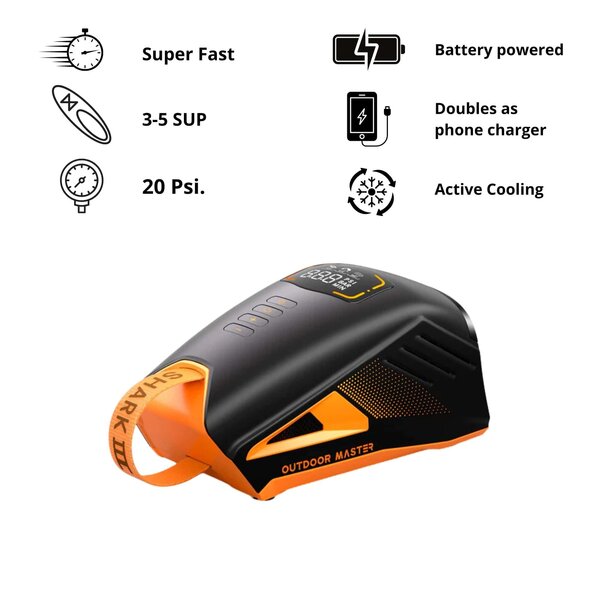 Outdoor master Outdoor Master Shark 3 Oplaadbare Elektrische SUP Pomp