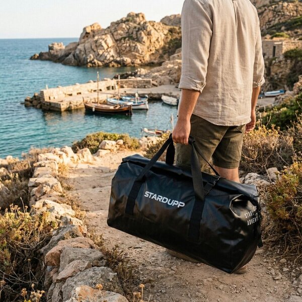 Stardupp Stardupp Waterproof Roll Duffel Bag 40L Black