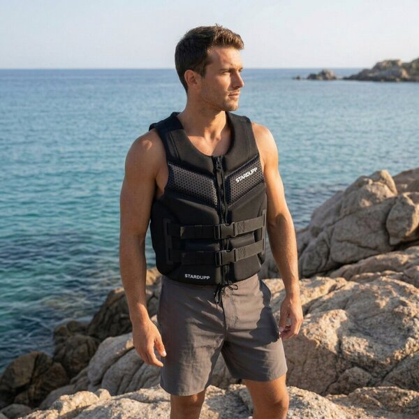 Stardupp IRON Neoprene Impact Vest Black Stardupp Stardupp IRON Neoprene Impact Vest Black