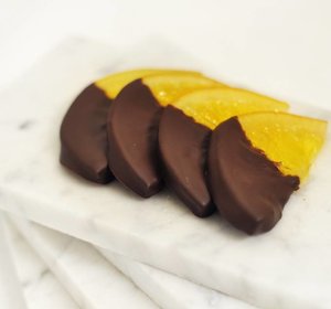 Gekonfijte appelsien met chocolade