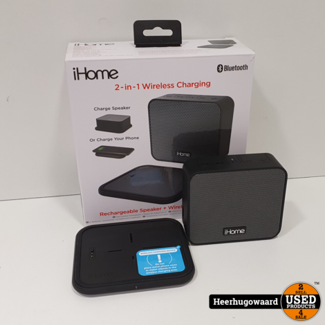 iHome IBTW88BGE 2 in 1 Bluetooth Speaker ZGAN Compleet in Doos