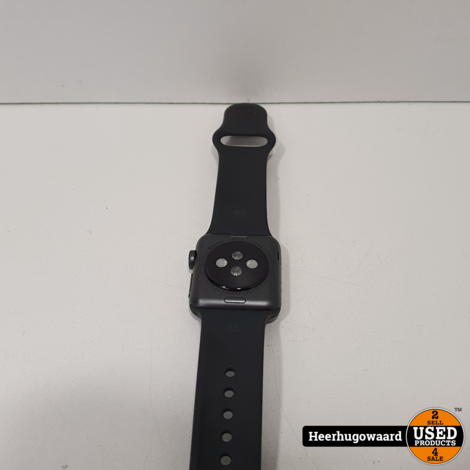 Apple Watch Series 3 38MM Space Gray Aluminium Black Sport Compleet in Nette Staat