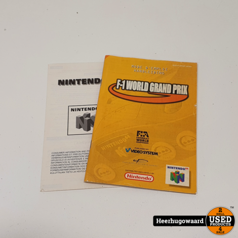Nintendo 64 Game: F1 World Grand Prix incl. Handleiding in Nette Staat
