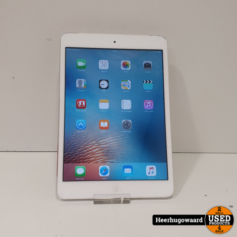 iPad Mini 1 16GB Silver WiFi + Cellular in Goede Staat