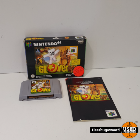 Nintendo 64 Game: Glover Compleet in Nette Staat