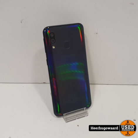 Samsung Galaxy A40 64GB Black in Nette Staat