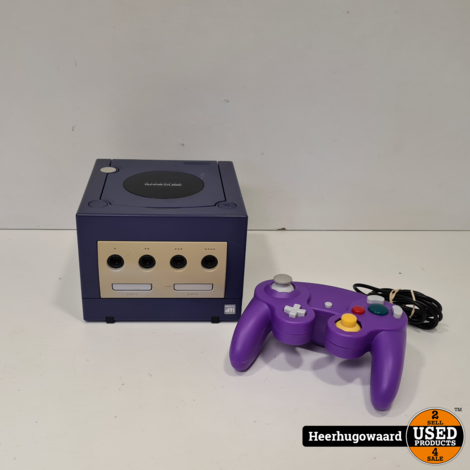Nintendo Gamecube Console Paars incl. 3rd Party Controller in Goede Staat