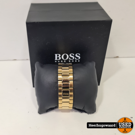 Hugo Boss HB213134 Herenhorloge Goud Compleet in Goede Staat