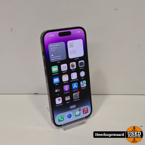 iPhone 14 Pro 128GB Deep Purple in Zeer Nette Staat - Accu 90%