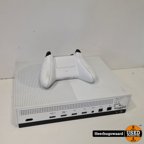 Xbox One S 1TB Disc Edition Wit Compleet in Goede Staat