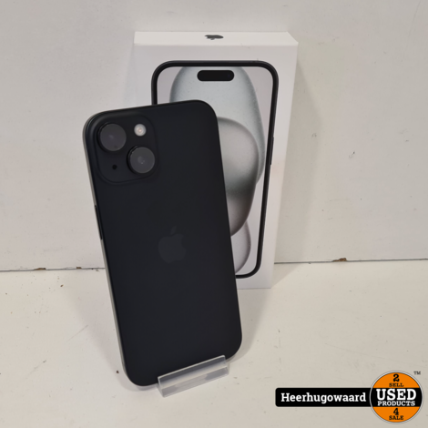 iPhone 15 128GB Black Compleet ZGAN in Doos