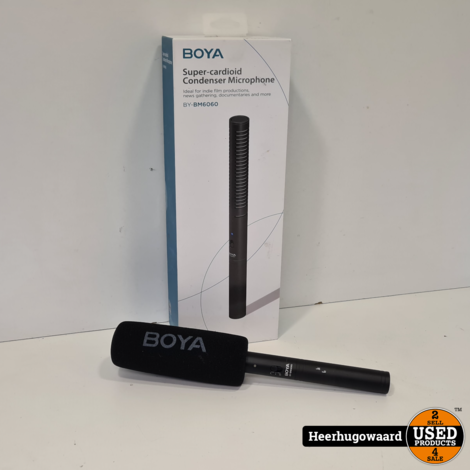 Boya Super-Cardioid Condenser Microphone Compleet in Zeer Nette Staat