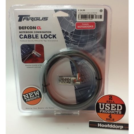 Targus Defcon Cable Lock PA410E - Beveiligingskabel | Nieuw In Seal