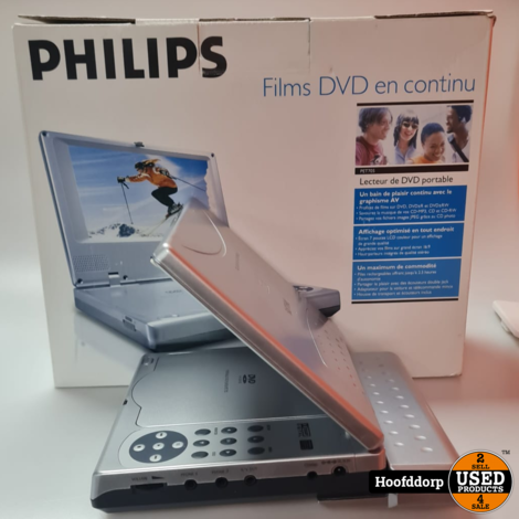 Philips Portable DVD Speler PET705 in doos