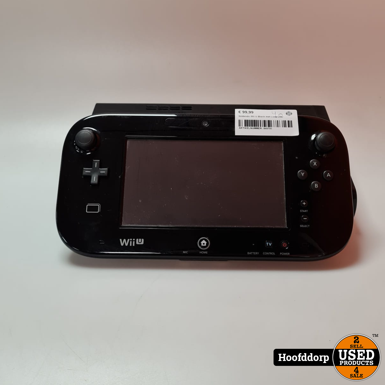 Peave gesmolten coupon Nintendo Wii U Black met controller - Used Products Hoofddorp