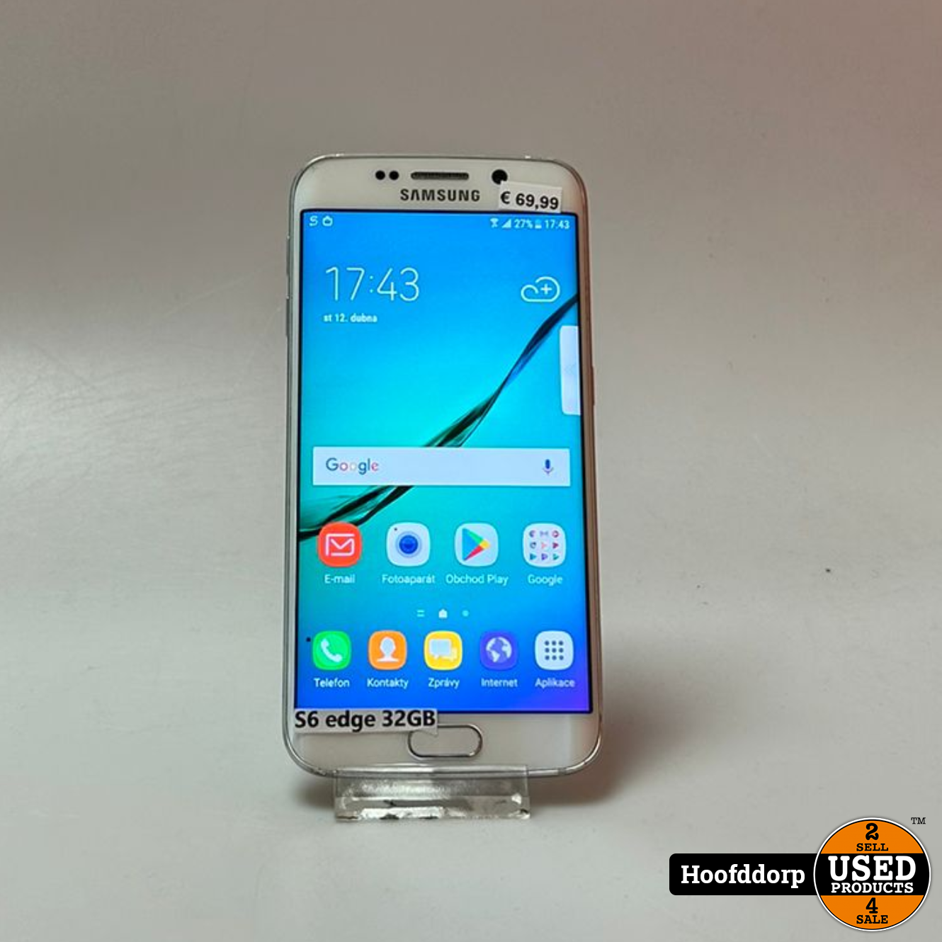 ~ kant Verplicht schaal Samsung Galaxy S6 Edge White - Used Products Hoofddorp