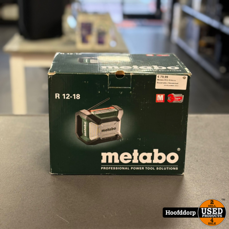 Metabo R12-18 Accu Bouwradio | Nieuwstaat